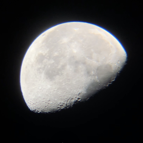 Beautiful picture of a waxing gibbous moon